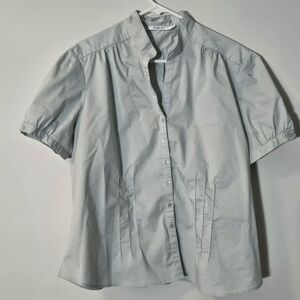 Ricki's XXL Blouse Corporate Girlie Icy Mint Green Pintuck Pale Seafoam